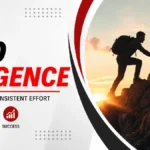 Professional featured image illustrating diligence, showing a determined person climbing a mountain at sunrise with a success flag, alongside the BeeZeeNews logo and the text "And Diligence – The Power of Consistent Effort."