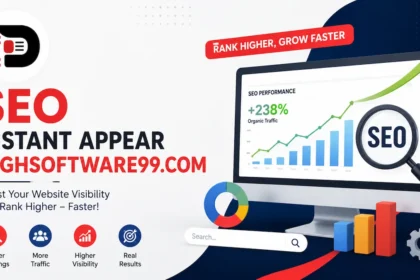 SEO Instant Appear HighSoftware99.com dashboard showing website ranking growth, organic traffic increase, search optimization analytics, and digital marketing performance metrics.