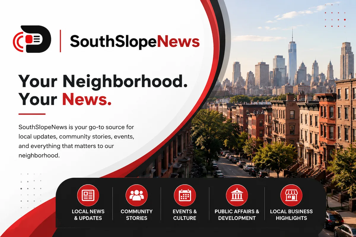 SouthSlopeNews featured image showcasing local news coverage, community stories, neighborhood updates, events, and public affairs with a modern cityscape background.